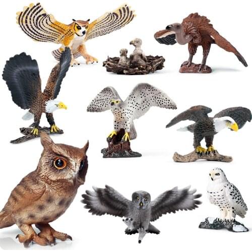 Bird Owl Eagle Models Handmade Shark Whale Dolphin Sea Animals Boy Toys Furnishings Childrens Gifts Home Entertainment