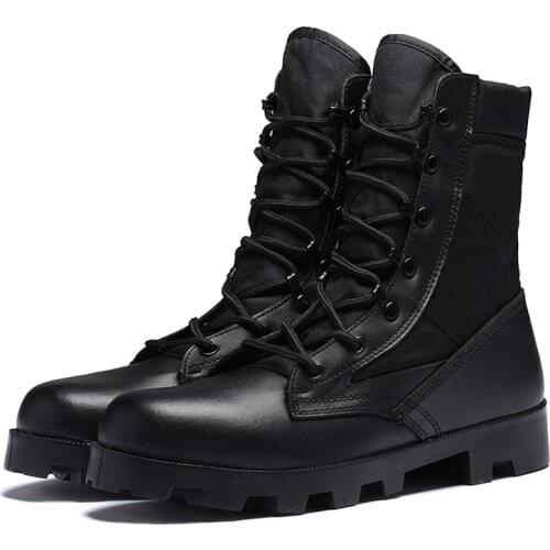 2020 mens outdoor boots military desert tactical boots autumn and winter comfortable high-top combat desert boots ankle boots