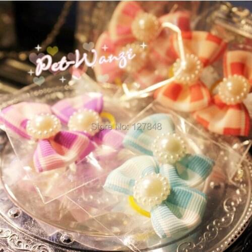 New ! Japanese custom - Full three-dimensional pearl retro pet dog head flower hairpin hairpin Teddy 50pcs/lot