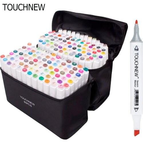 Professional Art Markers Tips TOUCHNEW 30/40/60/80/168 Colors Art Drawing/Painting Manga Markers Alcohol Base Sketch Marker Pen