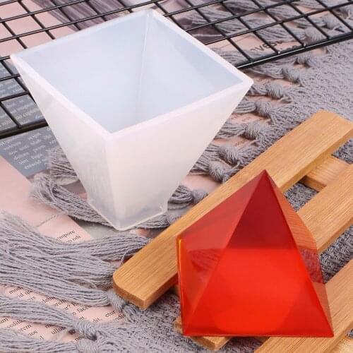 Transparent Pyramid Silicone Mould DIY Jelly Mould Cake Mold Resin Decorative Craft Jewelry Making Mold Resin Molds for Jewelry