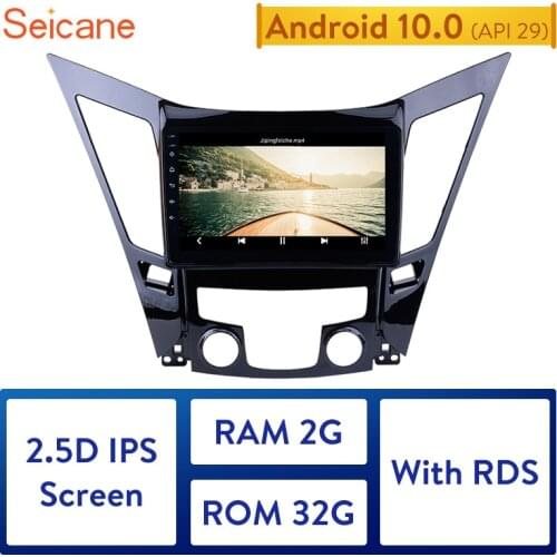 Seicane RAM 2GB ROM 32GB Android 10.0 Car Head Unit Player GPS 9 inch for 2011 2012 2013 2014 2015 HYUNDAI Sonata i40 i45