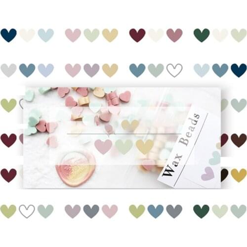 DIY Heart Shape Wax Seal Stamp Sealing Beads Stamps for Envelope Wedding Love Date Packaging Gifts Journal Package Postcard Tool