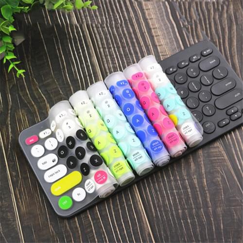 1pc Silicone Protective Film Case Ultra Thin Laptop Keyboard Cover Skin for Logitech K380 Wireless Keyboard Protector