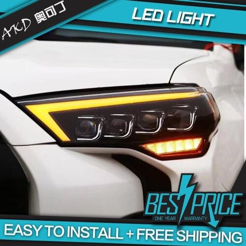 Car Styling Head Lamp for 4 Runner Headlights 2014-2020 4Runner LED Headlight DRL Dynamic Signal projector lens auto Accessories