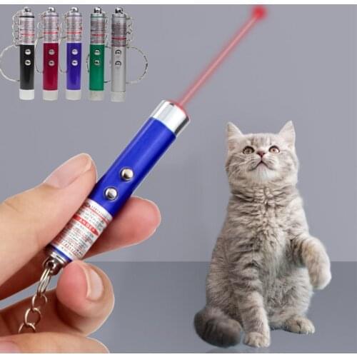 Funny Cat Pen Laser LED Pen Pointer Light Toy Bright Animation Shadow 5MW Red Dot 650Nm Small Animal Sight Interactive Safe Toys