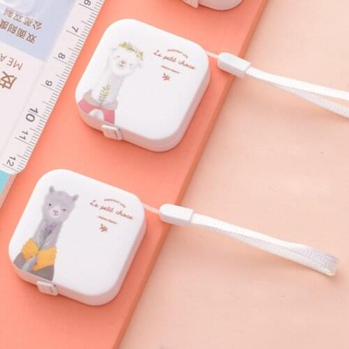 1pcs Mini Cute Cartoon Leather Ruler Fashion Design Portable School Supply Soft Tape Measure 4.5 * 4.5 * 1.5cm White / Gray