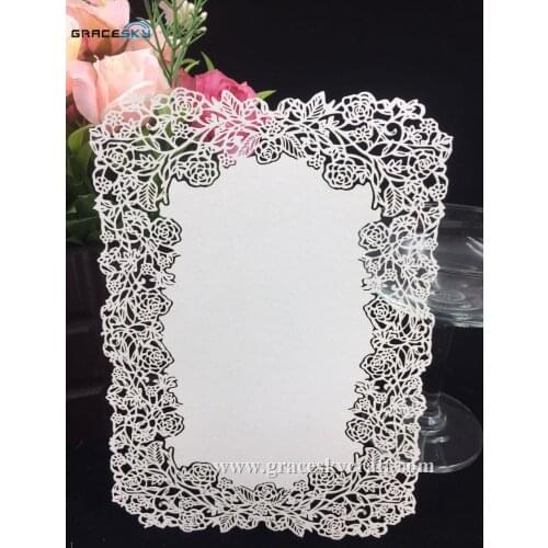 20pcs laser cut flowers design single paper Save The Date Cards wedding invitations cards personalized,free shipping
