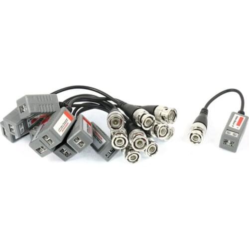 5Pairs BNC Male CCTV Camera Via Twisted UTP CAT5 Video Balun Transceiver