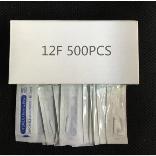 500pieces 12 Flex Laminas Tebori 12 pin Microblading Needles Permanent Makeup Eyebrow Tatoo Blade For Manual Tattoo Pen Machine