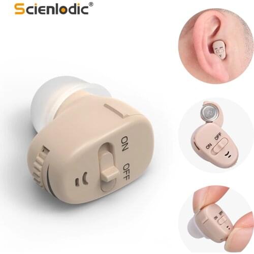 Digital Hearing Aid Ear for Deafness ITE Mini Invisable Hearing Aids for Deaf/Elderly Moderate Medical to Severe Hearing Loss