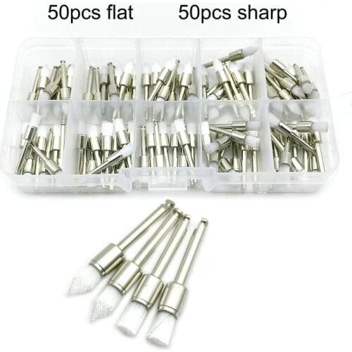 1 set Dental Polisher Tool Kit Dental Polishing Brush Polisher Prophy Rubber Flat Sharp Buff Nylon Bristles Dentistry Instrument