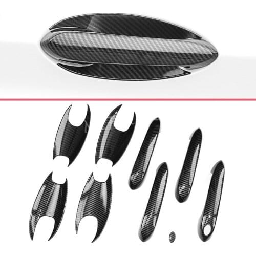 Carbon Fiber LHD Door Handle Set Cover + Surrounds For BMW X3 G01 2018 2019 2020