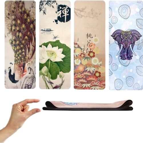 Soft Suede High-end Non-slip Hot Yoga Mats 1.5MM Eco Friendly Printed Natural Rubber Superlite Travel Yoga and Pilates Bikram