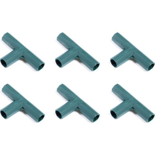 Plant Bracket Connecting Pipe Tool Accessories Gardening Supplies 6pcs Strong And Durable 16mm Green For Gardens Frame Connector