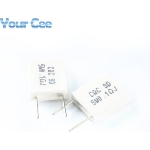 20pcs 5W 0.1 ohm 0.1R BPR56 Non-inductive Ceramic Cement Resistor Wirewound Resistance Kit DIY Electronic
