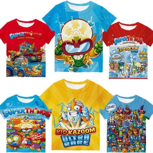 2021 New Childrens T-shirt Super Zings 3D T Shirt Kids Summer Short Sleeve Superzings Tshirt For Boys Girls Cartoon Tees Tops