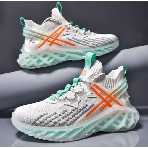 New Designing Breathable Casual Sneakers Men Running Sock Shoes Autumn Teens Outdoor Jogging Footwear Non-Slip Training Zapatos