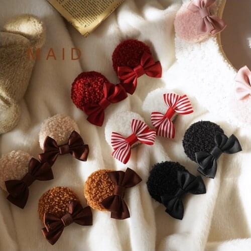 Original Design Barrettes Bear Ears Harajuku Cute Bow Hair Accessories