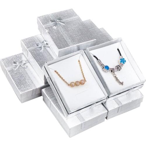 12pcs Cardboard Jewellery Gift Box Pendant Case Display For Earring Necklace Ring Jewelry Packing Gift Storage Boxes 9x7x3cm