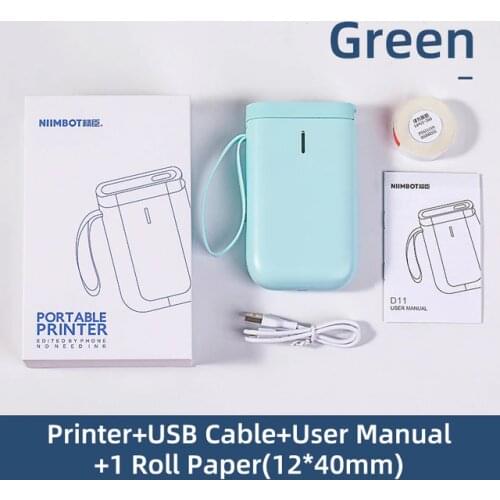 Niimbot D11 Portable Mini Bluetooth Label Printer Pocket Wireless Label Printer inkless For Mobile Phone White Blue Black Pink
