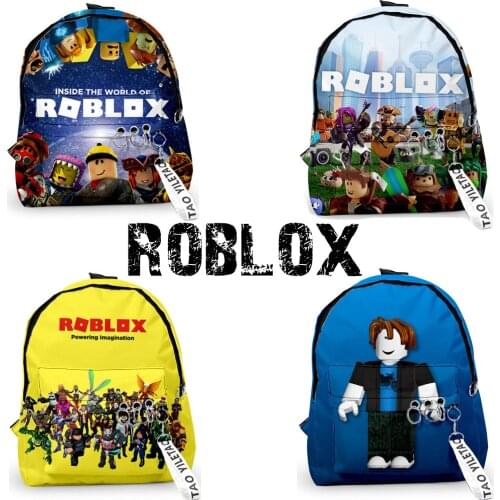 Roblox Backpack Student School Bag Oxford Cloth Waterproof College Style Schoolbag Teens Boys Backpack Travel Bag Stationery