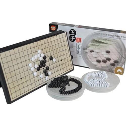 Chess Gomoku Portable Magnetic Go Game Sets With Single Convex Magnetic Plastic Stone Set Go Board Party Travel Fishing Supply