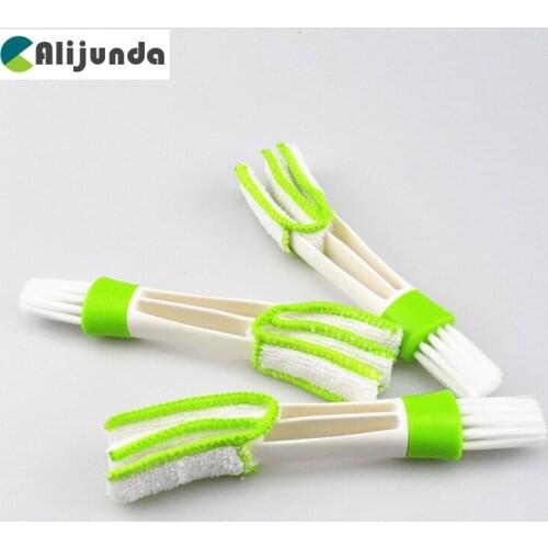 Double head car air conditioning rair outlet shutter window cleaning brush for Volvo S40 S60 S80 XC60 XC90 V40 V60 C30 XC70 V70