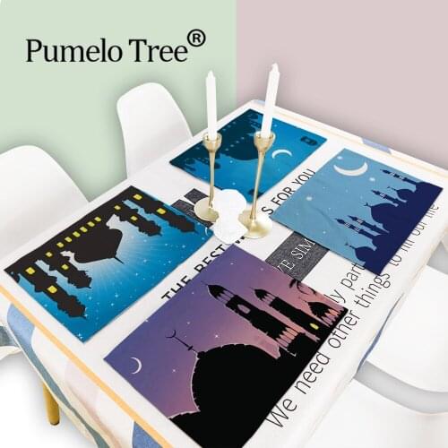 Ramadan Decoration Cup Coaster Eid Mubarak Rectangle Kitchen Table Napkin Calendrier De Ramadan Wedding Decoration Unicorn Party