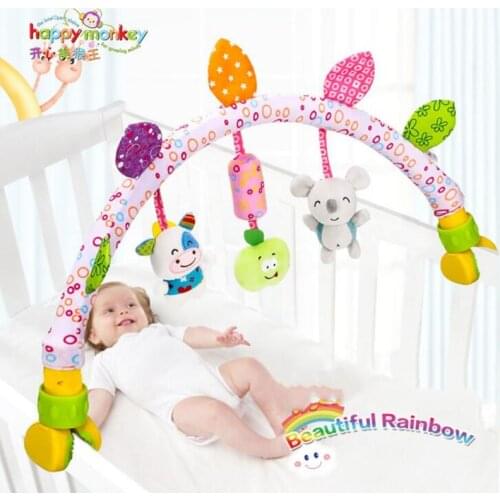 Newborn Infant Stroller Car Clip Cute Rattles Baby Toys Lathe Hanging Seat & Stroller Toys Travel Mobile Soft Bed Hanging 40%off