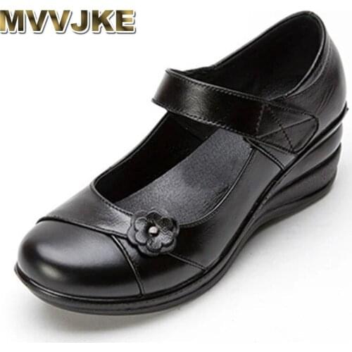 MVVJKE New autumn Handmade leather flat shoes women casual shoes woman flats shoes slip on leather car-styling shoes footwear