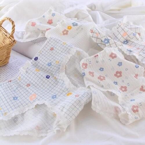 Woman Underwear Womens Cotton Briefs Solid Cute Bow Low-Rise Sexy Ladies Girls Panties Lingerie