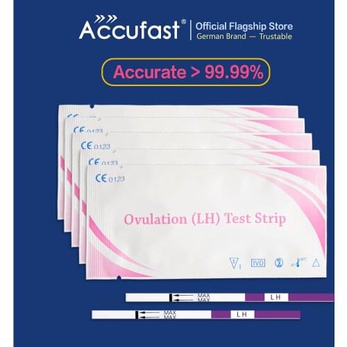 ACCUFAST 20Pcs LH Ovulation Test Strips Over 99% Accuracy Test Kits Private Simple Early Lh Ovulation Test Srips For Women