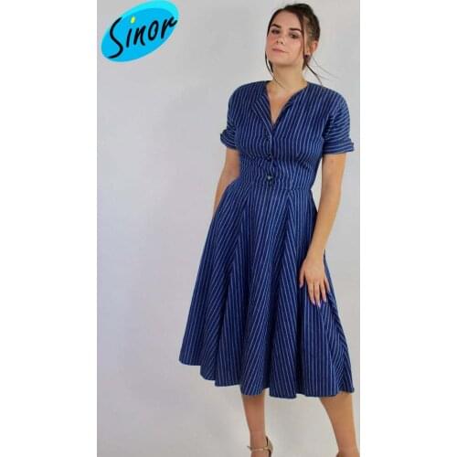 2021 eBay Womens New Vintage Hepburn Style Dress 8019 Office Banquet
