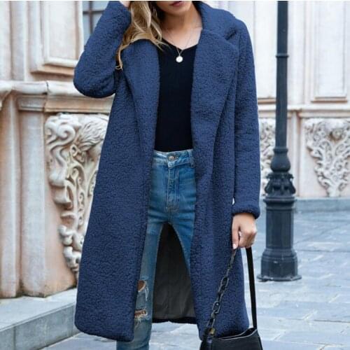 2021 Autumn Long Winter Coat Woman Faux Fur Coat Women Warm Ladies Fur Teddy Jacket Female Plush Teddy Coat Plus Size Outwear