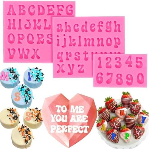 3pcs/set Letter Number silicone mold fondant mold Sugarcraft cake decorating tools chocolate mold Kitchen baking mould