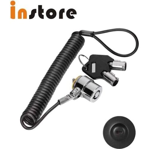 4 Pieces Universal Mechanical Security Keyed Lock Chain Spring Cable For Pad,MacBoox, Phone,tablet ,Notebook Laptop Computer