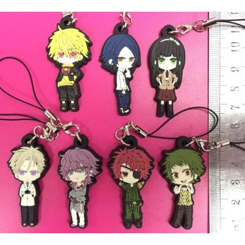 7pcs/lot Clock Zero 2018 New arrival Original Japanese anime figure rubber Silicone mobile phone charms keychain strap G801