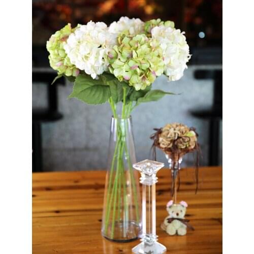 75cm Artificial Flowers Hydrangea Branch Home Wedding Decor Fabrics Spring Faux Floral Party Room Decoration Long Stems