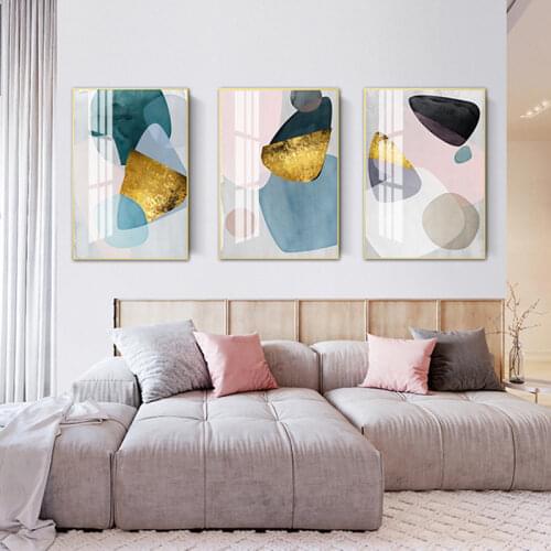 Abstract Stone Light Luxury Bedroom Living Room Multi-picture Combination Painting Core Frameless Modern Nordic Decorative