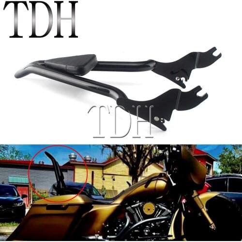 For Harley Touring CVO Road King Electra Street Glide Ultra Limited Motorbike Luggage Rack Sissy Bar Backrest Cushion Pad 19-Up