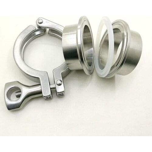 Free shipping 3'' 76MM Weld on Ferrule + Tri Clamp + Silicon Gasket SS 304