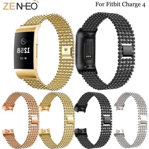18mm Luxury fashion Stainless Steel Strap WatchBand Replacement For Fitbit Charge 4 Wristband Bracelet For Fitbit Charge 3 wirst