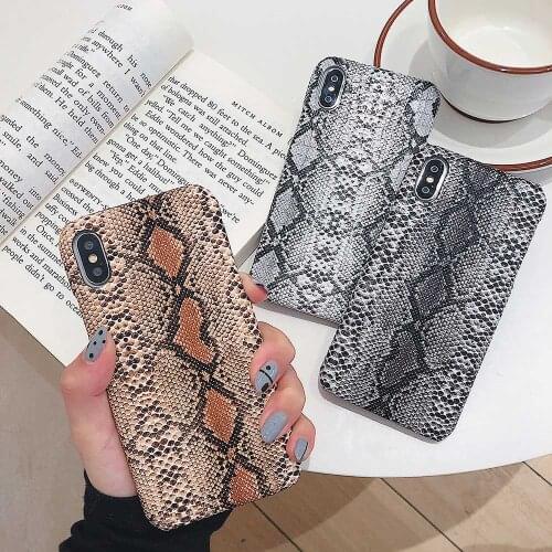 Python Snake skin Phone Case For iphone XS MAX XR XS X 11 12 Pro Max hard plastic Case for iphone 5 5S SE 6 6S 7 8 plus 8plus
