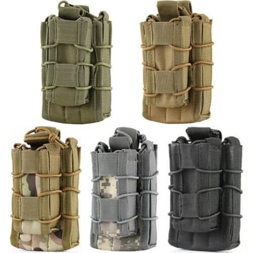 Molle System Double Magazine Pouch Tactical M4 M14 AK Rifle Hunting Accessories Paintball Airsoft Pouch Military Magazine
