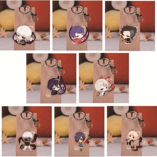 Tokyo Ghoul RE Keychain Sasaki Haise Double Sided Acrylic Key Chain Pendant Anime Accessories Cartoon Key Ring