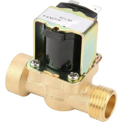 Brass DN15 G1/2 Normal Closed Pilot-operated Water Inlet Electric Solenoid Valve DC 12V Electric Water Valve High Quality