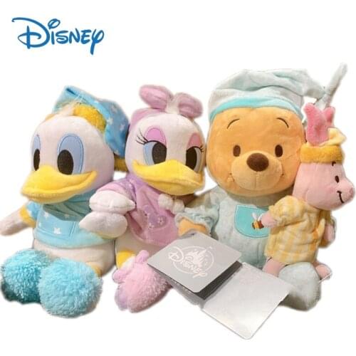 Disney Genuine Winnie The Pooh Action Figure Cute Plush Toys Donald Duck Kawaii Anime Figures Plush Dolls Decor Kids Toys Gifts