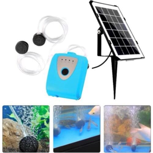 Solar Powered Oxygenator Water Oxygen Pump Pond Aerator Aquarium Air Pump Waterproof For Aquariums Fish Tank Pools Ponds