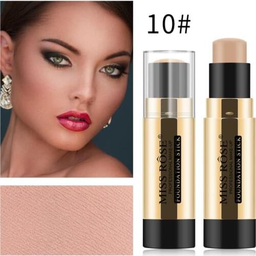 MISS ROSE 12 Colors Concealer Stick Foundation Makeup Full Cover Contour Face Concealer Cream Base Primer Moisturizer Cosmetic
